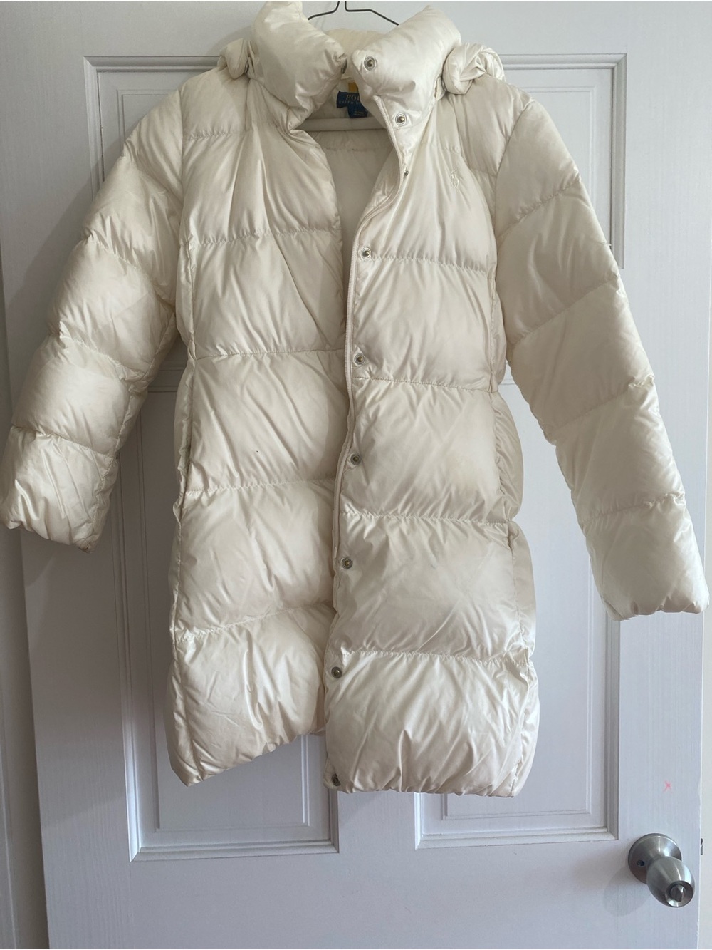Polo by Ralph Lauren Ivory Long Puffer Coat